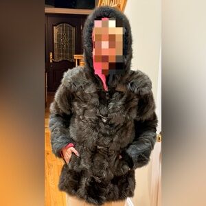 Dennis Basso Sable Fur Jacket with Hood | Size S | Luxurious & Pristine
